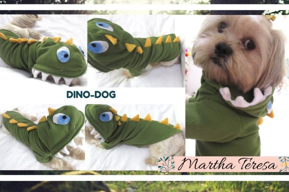 ¿Cómo hacer ropa de dinosaurio para perro?